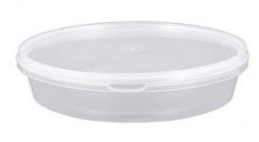 Банки полимерные круглые с крышкой 0,4 л 