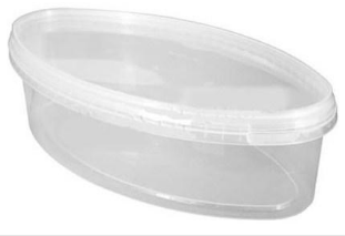 Банки полимерные овальные с крышкой 0,5 л