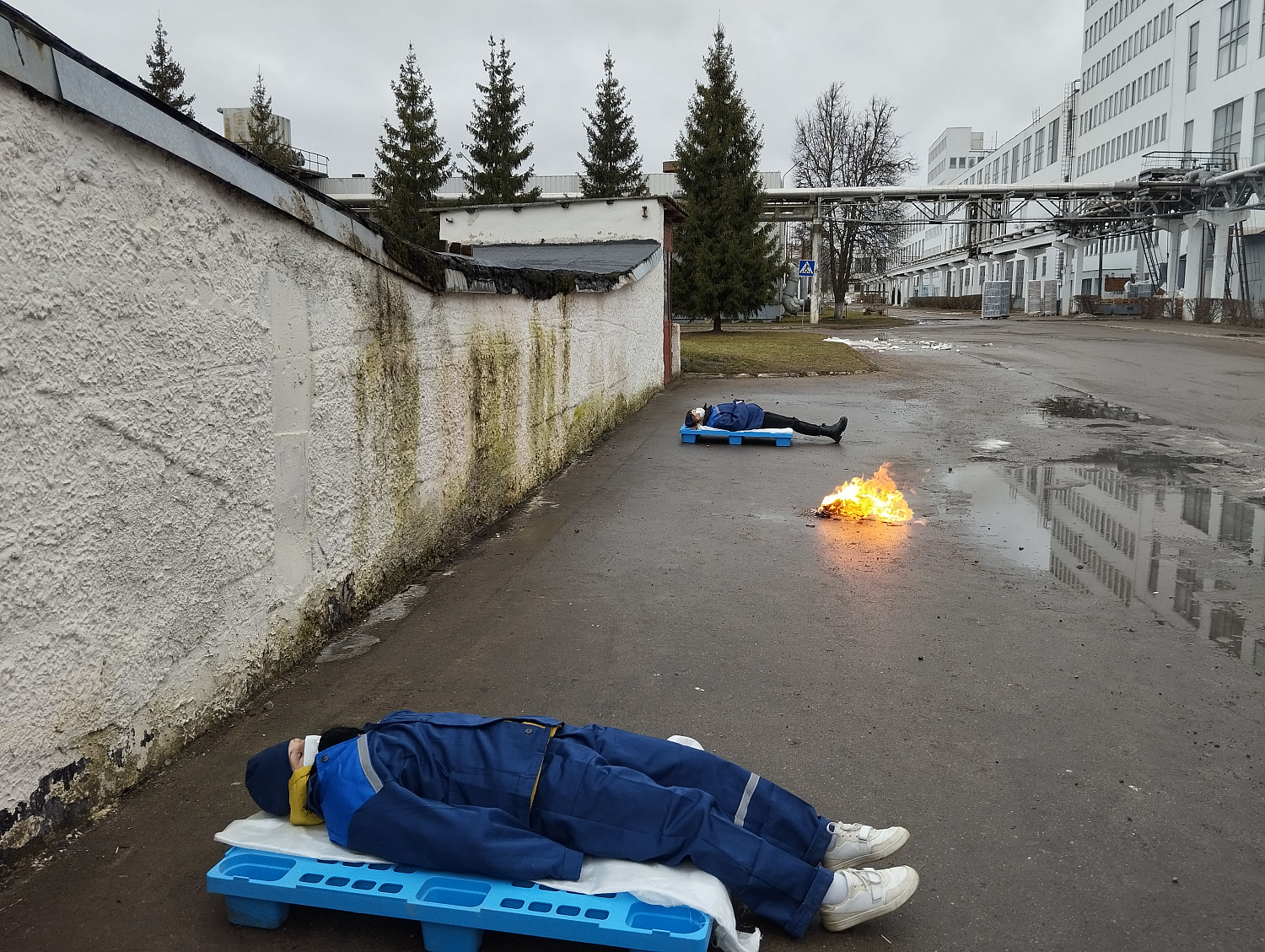 Учения на территории ОАО "Витязь". Действия при поступлении сигнала "Внимание всем"!
