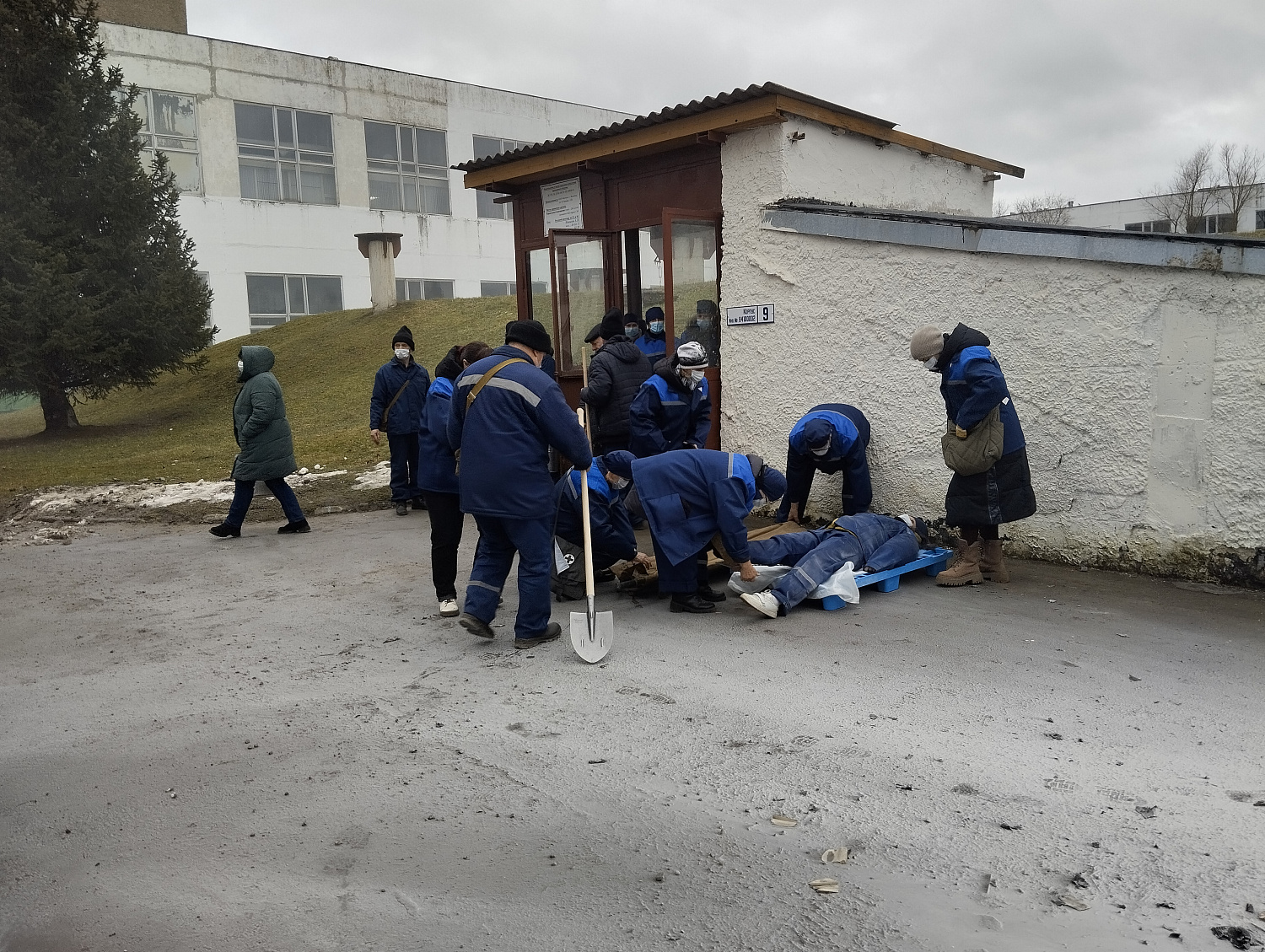 Учения на территории ОАО "Витязь". Действия при поступлении сигнала "Внимание всем"!